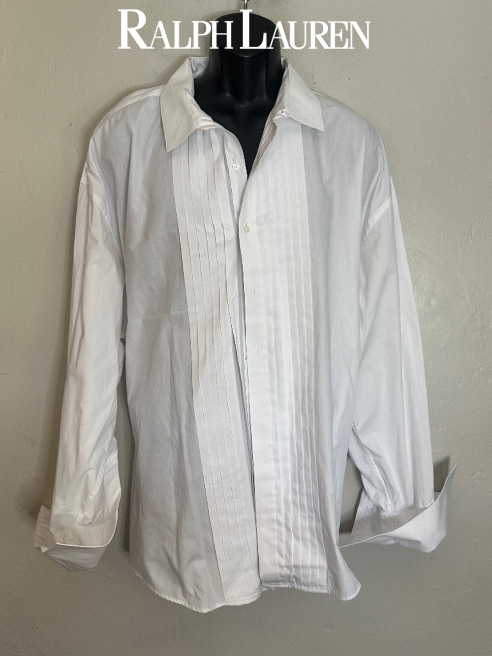 Lauren by Ralph Lauren Tuxedo Shirt 20/36-37 Gently worn 100% cotton Elastic tab